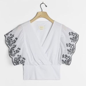 Anthropology Tavi Embroidered Top